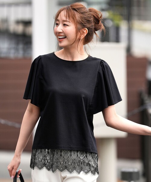ANY SIS（エニィスィス） tシャツ 半袖 「シルクタッチさら魅せTシャツ