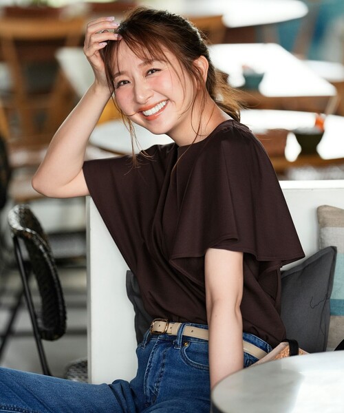 ANY SIS（エニィスィス） tシャツ 半袖 「シルクタッチさら魅せTシャツ