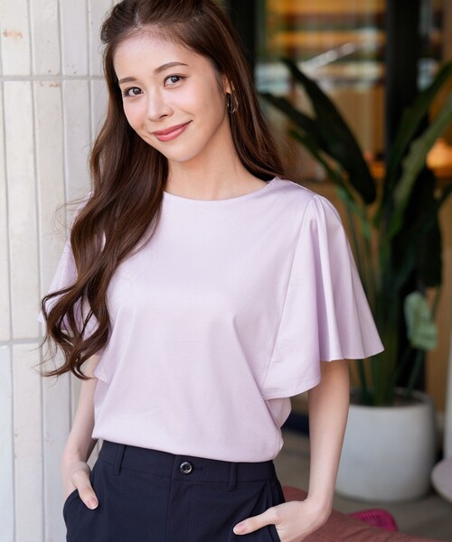 ANY SIS（エニィスィス） tシャツ 半袖 「シルクタッチさら魅せTシャツ