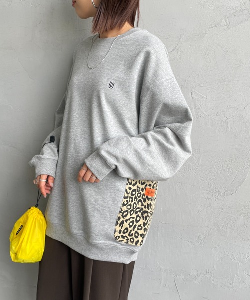 「UNIVERSAL OVERALL」 スウェットカットソー X-LARGE ブラウン レディース_画像2