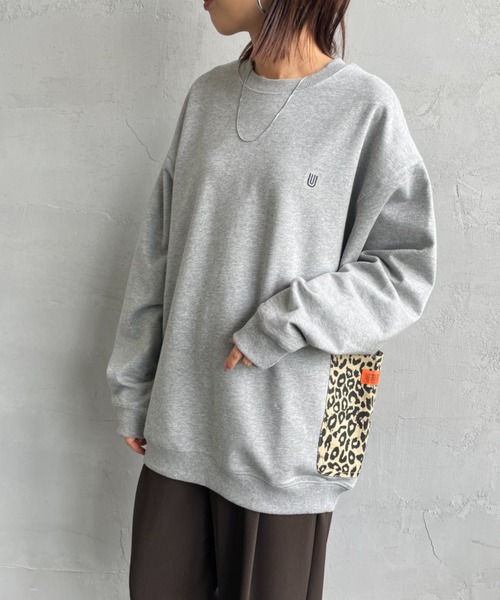 「UNIVERSAL OVERALL」 スウェットカットソー X-LARGE ブラウン レディース_画像3