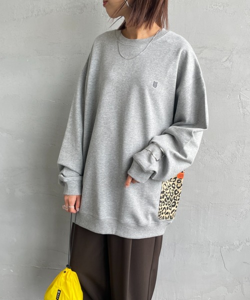 「UNIVERSAL OVERALL」 スウェットカットソー X-LARGE ブラウン レディース_画像6