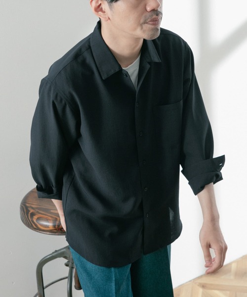 「ITEMS URBANRESEARCH」 長袖シャツ MEDIUM ブルー系その他 メンズ_画像2