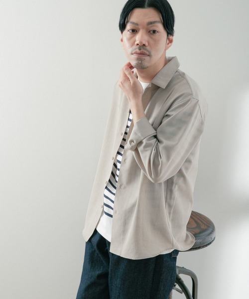 「ITEMS URBANRESEARCH」 長袖シャツ MEDIUM ブルー系その他 メンズ_画像3