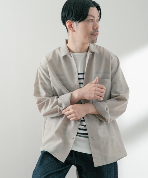 「ITEMS URBANRESEARCH」 長袖シャツ MEDIUM ブルー系その他 メンズ_画像4