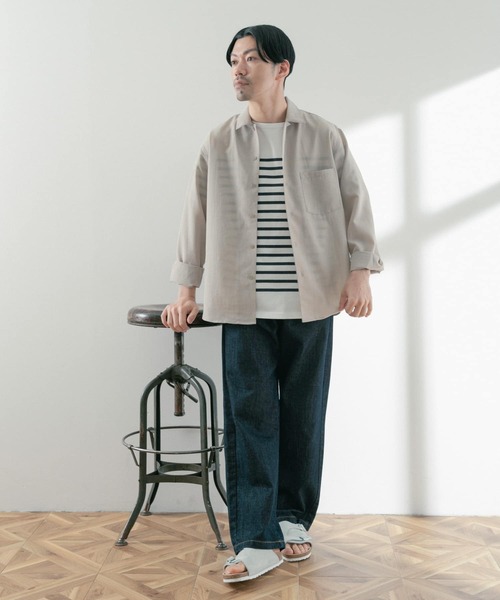 「ITEMS URBANRESEARCH」 長袖シャツ MEDIUM ブルー系その他 メンズ_画像5