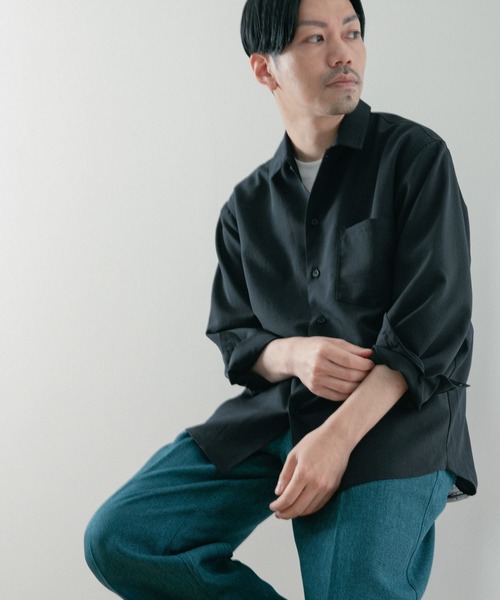 「ITEMS URBANRESEARCH」 長袖シャツ MEDIUM ブルー系その他 メンズ_画像7