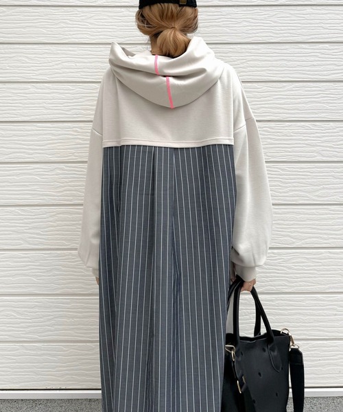 「Q」 長袖ワンピース MEDIUM アイボリー レディース_画像9