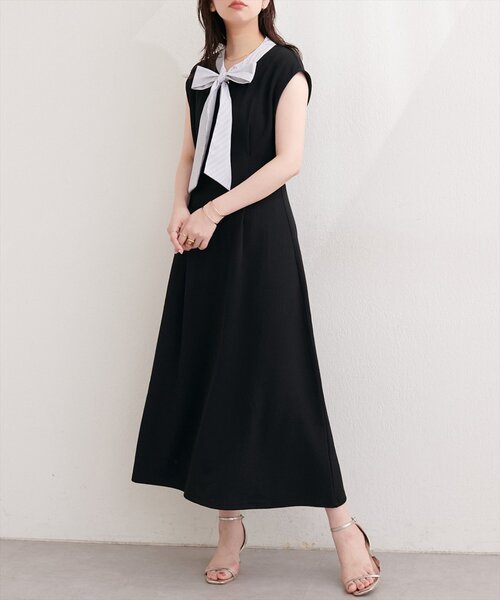 激レアTralalaネックリボンノースリワンピース/y2k natural couture ワンピース リボン付きノースリワンピース : ZOZOTOWN