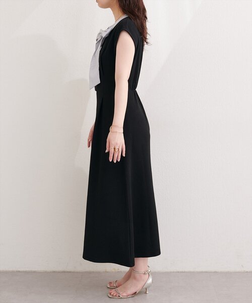 natural couture ワンピース リボン付きノースリワンピース : ZOZOTOWN