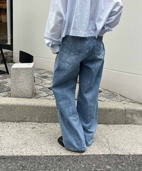 「CANAL JEAN」 デニムパンツ ONE SIZE インディゴブルー レディース_画像3