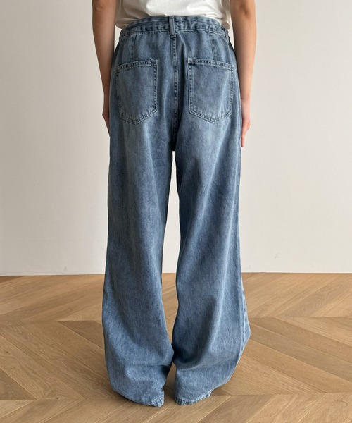 「CANAL JEAN」 デニムパンツ ONE SIZE インディゴブルー レディース_画像7