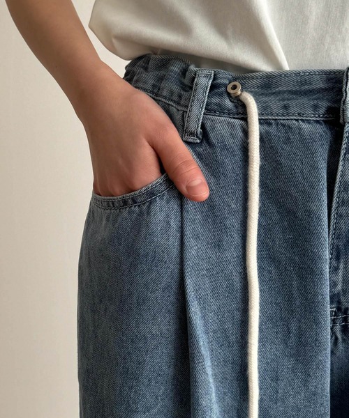 「CANAL JEAN」 デニムパンツ ONE SIZE インディゴブルー レディース_画像9