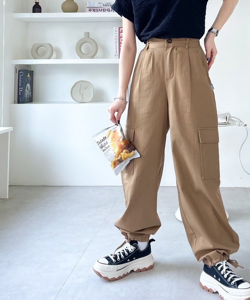 「Java」 カーゴパンツ LARGE ブラック レディース_画像7