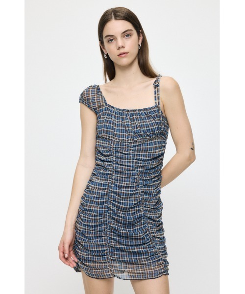 MOUSSY（マウジー） ワンピース ASYMMETRY GATHER ミニドレス