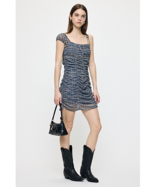 MOUSSY（マウジー） ワンピース ASYMMETRY GATHER ミニドレス
