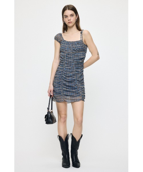 MOUSSY（マウジー） ワンピース ASYMMETRY GATHER ミニドレス