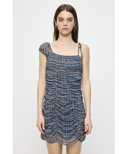 MOUSSY（マウジー） ワンピース ASYMMETRY GATHER ミニドレス