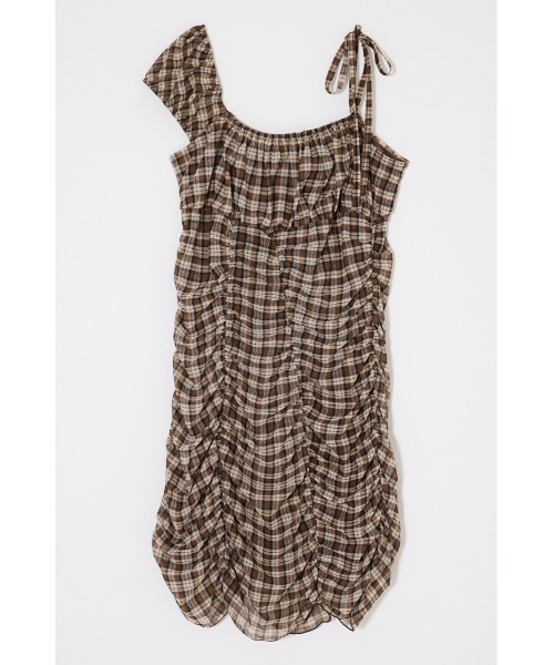 MOUSSY（マウジー） ワンピース ASYMMETRY GATHER ミニドレス