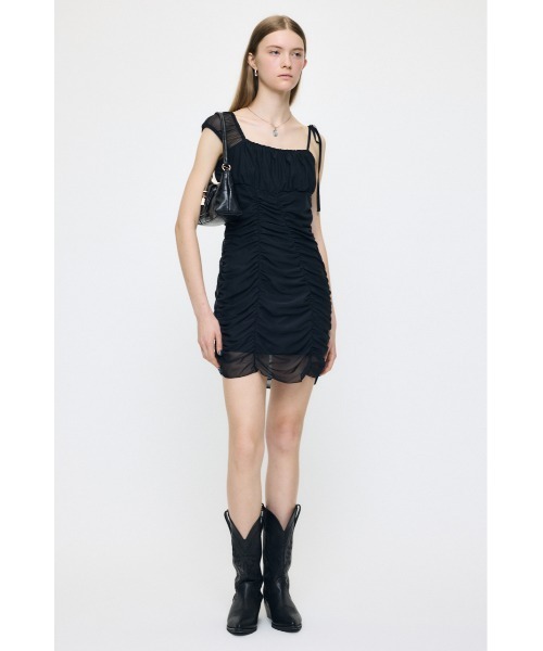 MOUSSY（マウジー） ワンピース ASYMMETRY GATHER ミニドレス