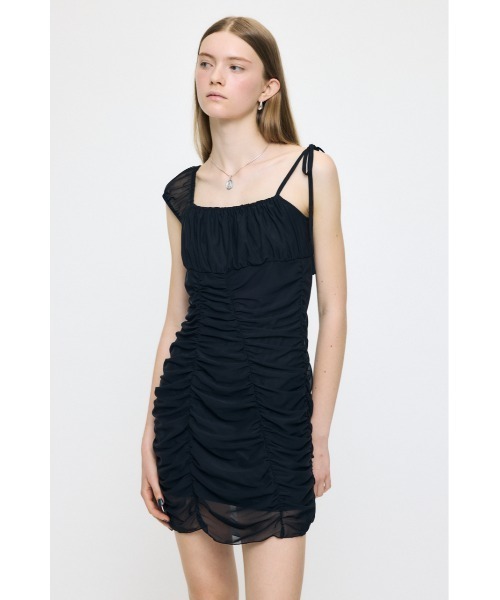 MOUSSY（マウジー） ワンピース ASYMMETRY GATHER ミニドレス