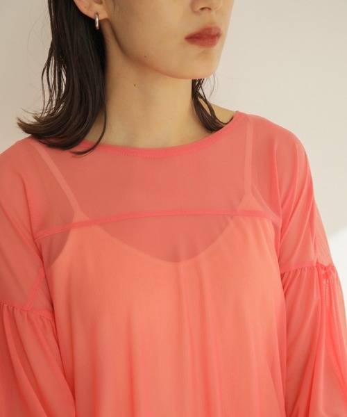 「CREOLME」 7分袖カットソー ONE SIZE ピンク レディース_画像2