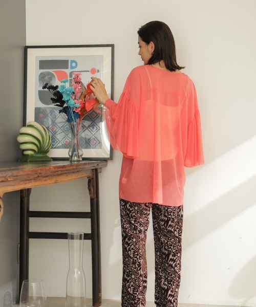 「CREOLME」 7分袖カットソー ONE SIZE ピンク レディース_画像6
