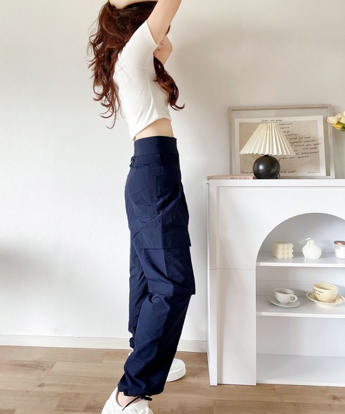 「mily bilet」 カーゴパンツ LARGE ブラック レディース_画像2