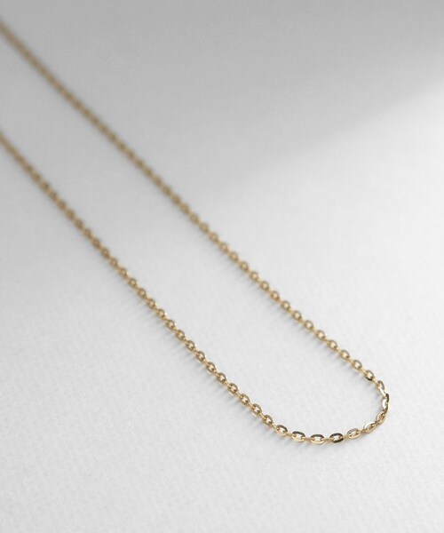 COCOSHNIK ネックレス K18ミラーカットチェーン チョーカー レディース