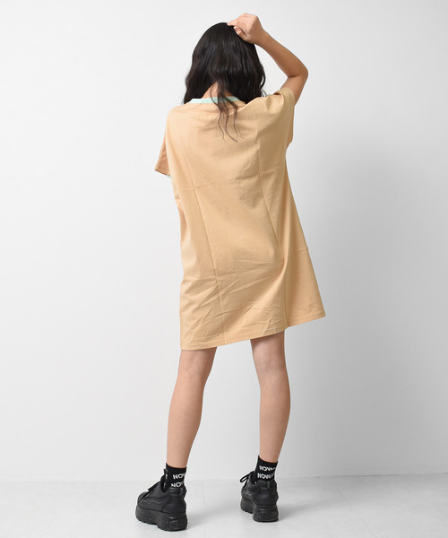 RiCO SUCRE（リコシュクレ） ワンピース ブロッキングTシャツ