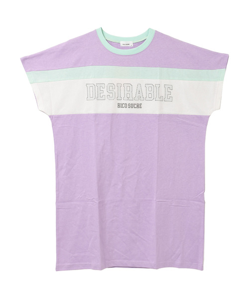 RiCO SUCRE ワンピース ブロッキングTシャツワンピース キッズ  