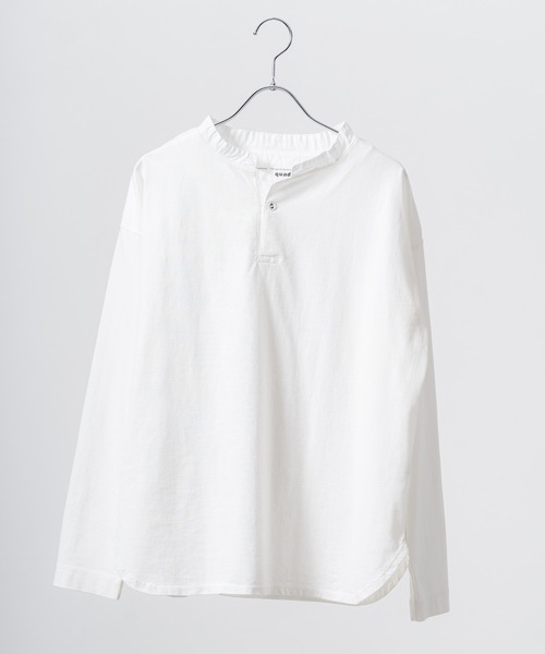 tシャツ 40/2CM天竺ヘンリーネックプルオーバー レディース quadro tシャツ 40/2CM天竺ヘンリーネックプルオーバー