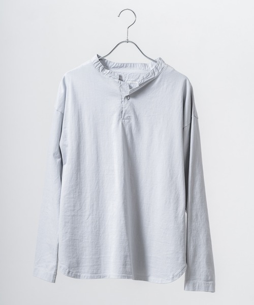 tシャツ 40/2CM天竺ヘンリーネックプルオーバー レディース quadro tシャツ 40/2CM天竺ヘンリーネックプルオーバー