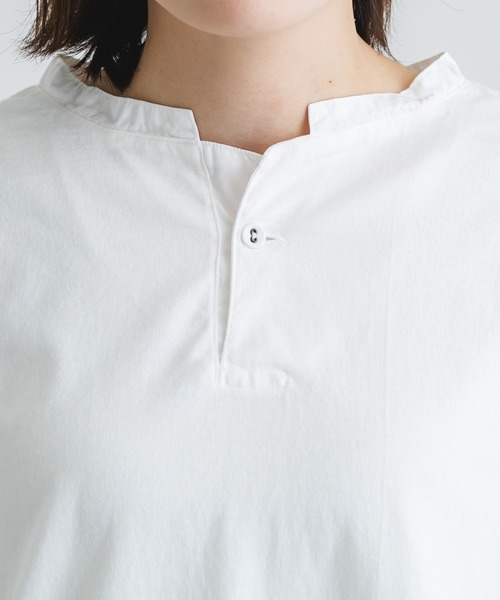 新品未使用★今季　クルーネックシャツプルオーバー クルーネックTシャツ(7分袖)(綿100%・洗濯機OK) - ファッション通販
