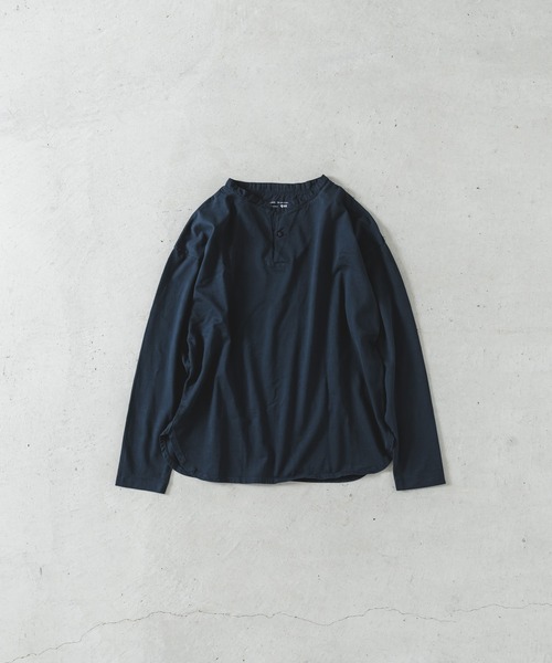 quadro tシャツ 40/2CM天竺ヘンリーネックプルオーバー レディース