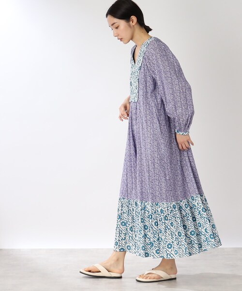 サラマリカ　フラワープリントワンピース ワンピース 【Sara mallika/サラマリカ】フラワープリントバ