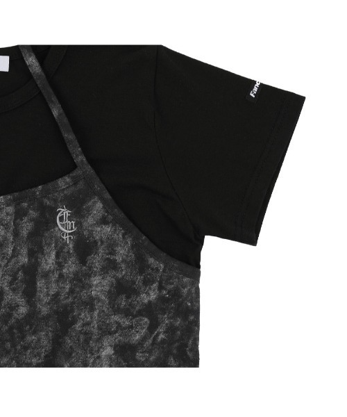 tシャツ A'GEM/9 × .kom「 FANCY CLUB/ファンシークラブ」 TIE-DIE RIBBON LAYERED TEE/タイダイリボ FANCY CLUB tシャツ A'GEM/9 × .kom「 CLUB/ファンシークラブ