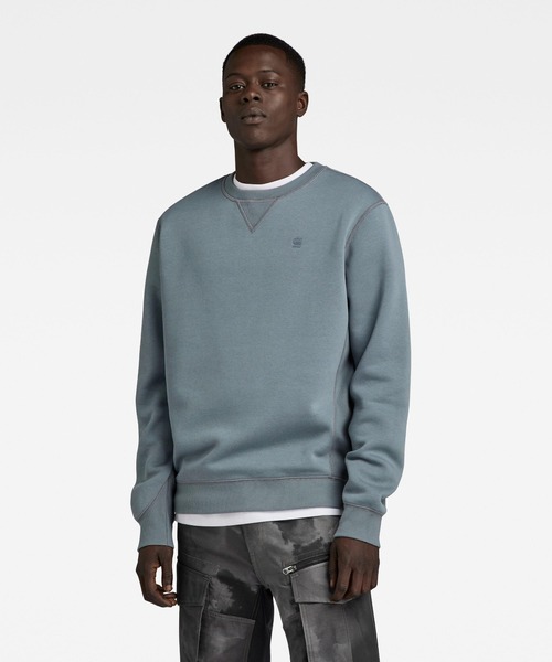 G-STAR RAW - G-STAR RAW グレー トレーナー G-STAR RAW トレーナー スウェット PREMIUM CORE SWEATER/ロゴ