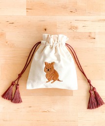 flapper_bags ラッピング アニマル刺繍巾着ポーチ2 : ZOZOTOWN Yahoo