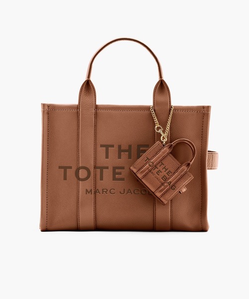 【MARC JACOBS】THE NANO チャーム レザー トートバッグ レッド THE NANO TOTE BAG CHARM/ザ ナノ トート バッグ チャーム