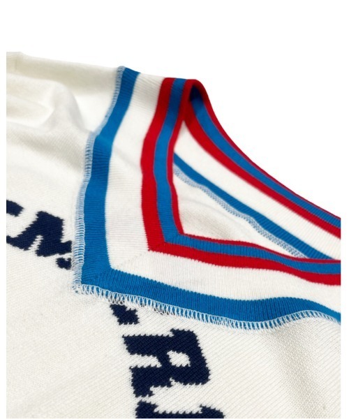 DECEMBERMAY（ディセンバーメイ） セーター ニット Vneck college logo