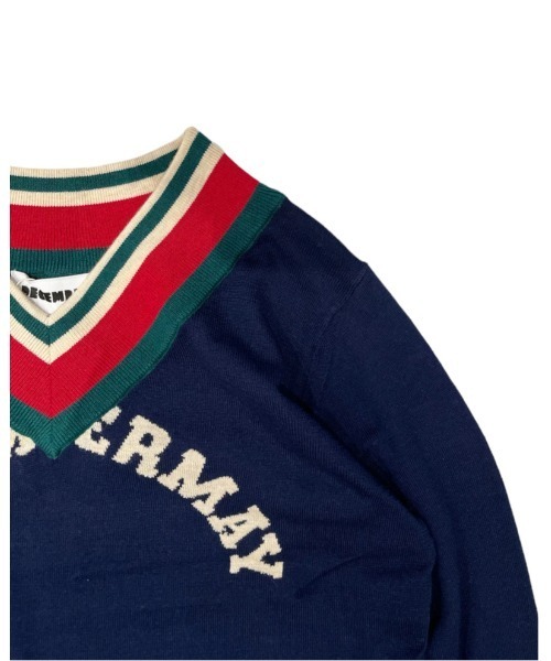 DECEMBERMAY（ディセンバーメイ） セーター ニット Vneck college logo