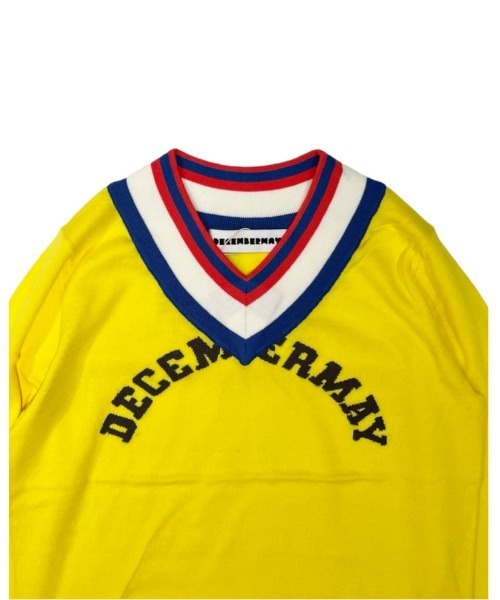 DECEMBERMAY（ディセンバーメイ） セーター ニット Vneck college logo