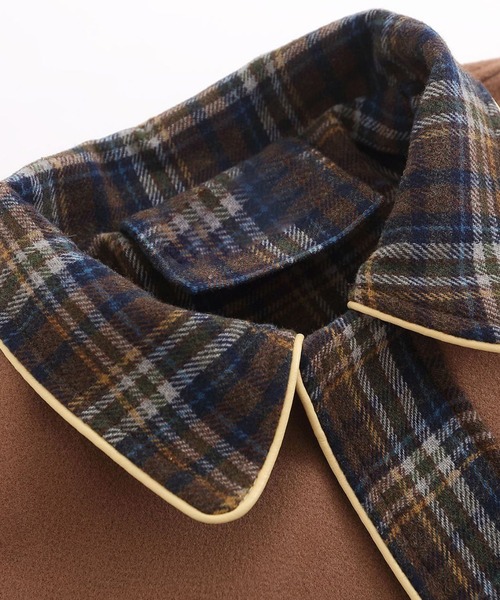 カバーオール チェック切り替えコーチジャケット (AW) メンズ