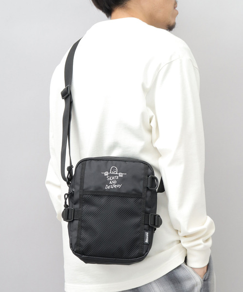 THRASHER ショルダーバッグ 撥水加工 ミニショルダー GONZ