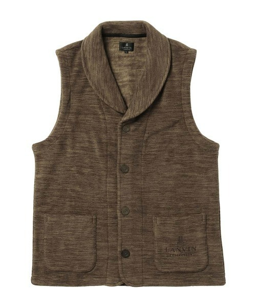 LANVIN コレクションダウンベストフード付 LANVIN コレクションダウンベストフード付