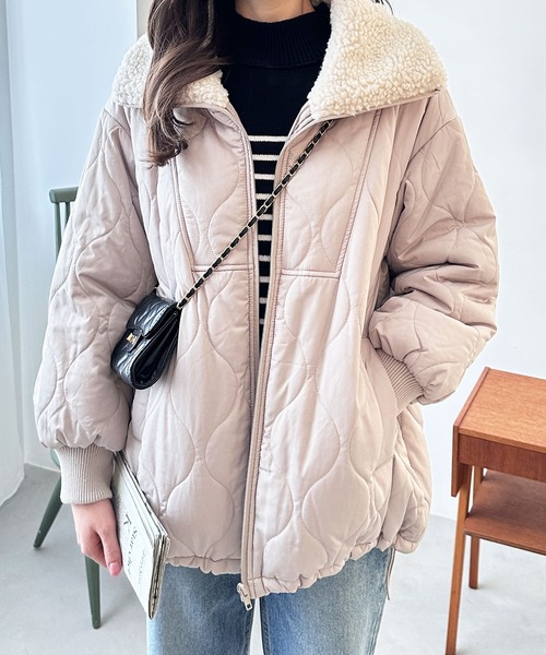 n.f.（エヌエフ） キルティングブルゾン MEDIUM カーキ レディース