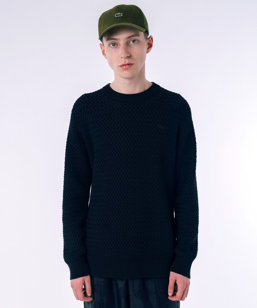 LACOSTE セーター ニット ローゲージ バスケット編み ニット