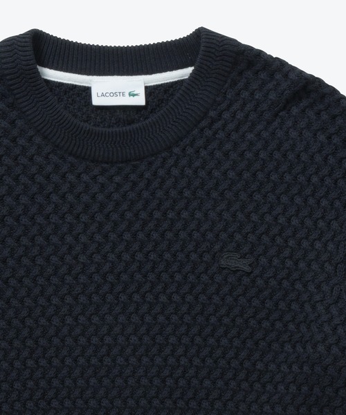 LACOSTE セーター ニット ローゲージ バスケット編み ニット