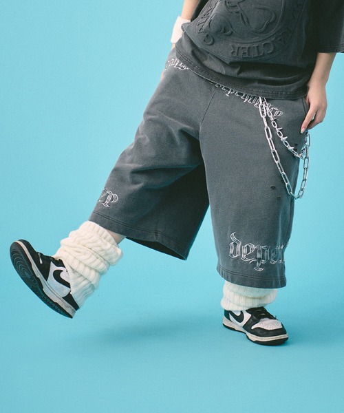ガルフィー 病みに染まりし ハーフパンツ グレー GALFY(ガルフィー) 病みに染まりしショートパンツ L.GRAY